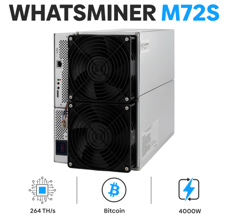MicroBT Whatsminer M72S 264TH/s BITCOIN (SHA256) Miner - Neu